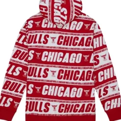 Apparel Mitchell & Ness Hoodies & Sweatshirts-Teamwrap Hoodie Chicago Bulls