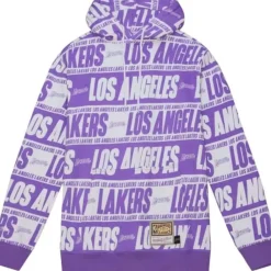Apparel Mitchell & Ness Hoodies & Sweatshirts-Teamwrap Hoodie Los Angeles Lakers
