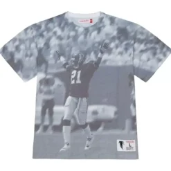 Apparel Mitchell & Ness T-Shirts & Tops-4Th And Goal Sublimated S/S Tee Atlanta Falcons Deion Sanders