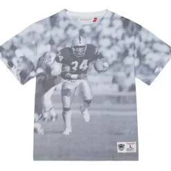 Apparel Mitchell & Ness T-Shirts & Tops-4Th And Goal Sublimated S/S Tee Los Angeles Raiders Bo Jackson