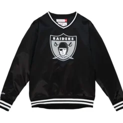 Apparel Mitchell & Ness Jackets & Outerwear-4Th And Inches Satin Pullover Oakland Raiders