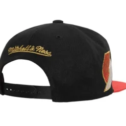 Headwear Mitchell & Ness -75Th Anniversary Gold Snapback Portland Trail Blazers