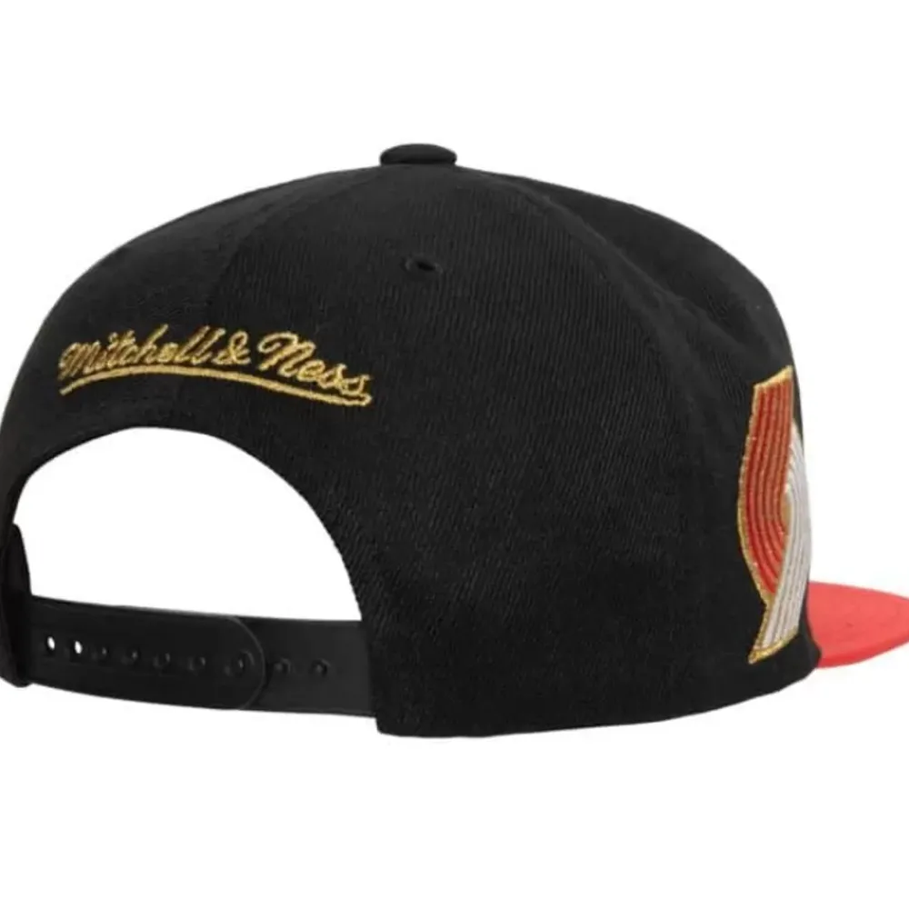 Headwear Mitchell & Ness -75Th Anniversary Gold Snapback Portland Trail Blazers