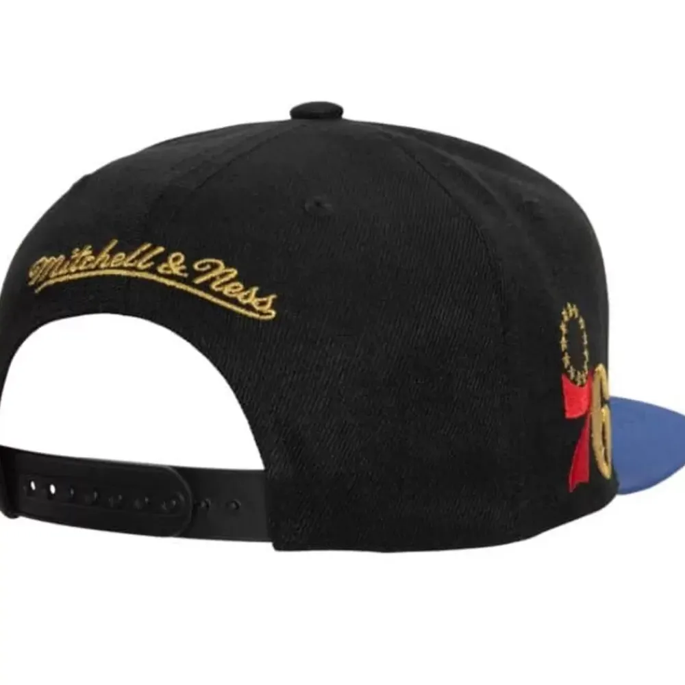 Headwear Mitchell & Ness -75Th Anniversary Gold Snapback Philadelphia 76Ers