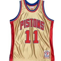 Jerseys Mitchell & Ness -75Th Anniversary Gold Swingman Isiah Thomas Detroit Pistons 1982-83 Jersey