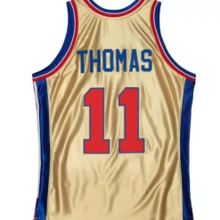 Jerseys Mitchell & Ness -75Th Anniversary Gold Swingman Isiah Thomas Detroit Pistons 1982-83 Jersey