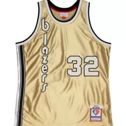 Jerseys Mitchell & Ness -75Th Anniversary Gold Swingman Bill Walton Portland Trail Blazers 1976-77 Jersey