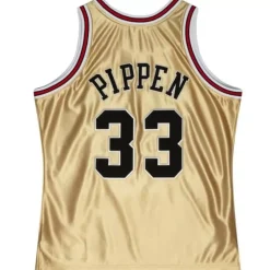 Jerseys Mitchell & Ness -75Th Anniversary Gold Swingman Scottie Pippen Chicago Bulls 1997-98 Jersey