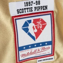 Jerseys Mitchell & Ness -75Th Anniversary Gold Swingman Scottie Pippen Chicago Bulls 1997-98 Jersey