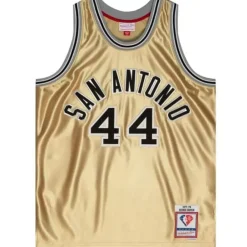 Jerseys Mitchell & Ness -75Th Anniversary Gold Swingman George Gervin San Antonio Spurs 1977-78 Jersey