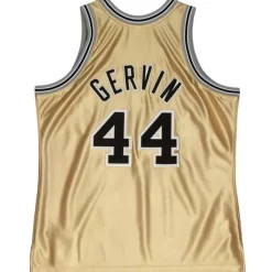 Jerseys Mitchell & Ness -75Th Anniversary Gold Swingman George Gervin San Antonio Spurs 1977-78 Jersey