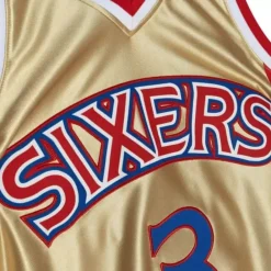 Jerseys Mitchell & Ness -75Th Anniversary Gold Swingman Allen Iverson Philadelphia 76Ers 1996-97 Jersey