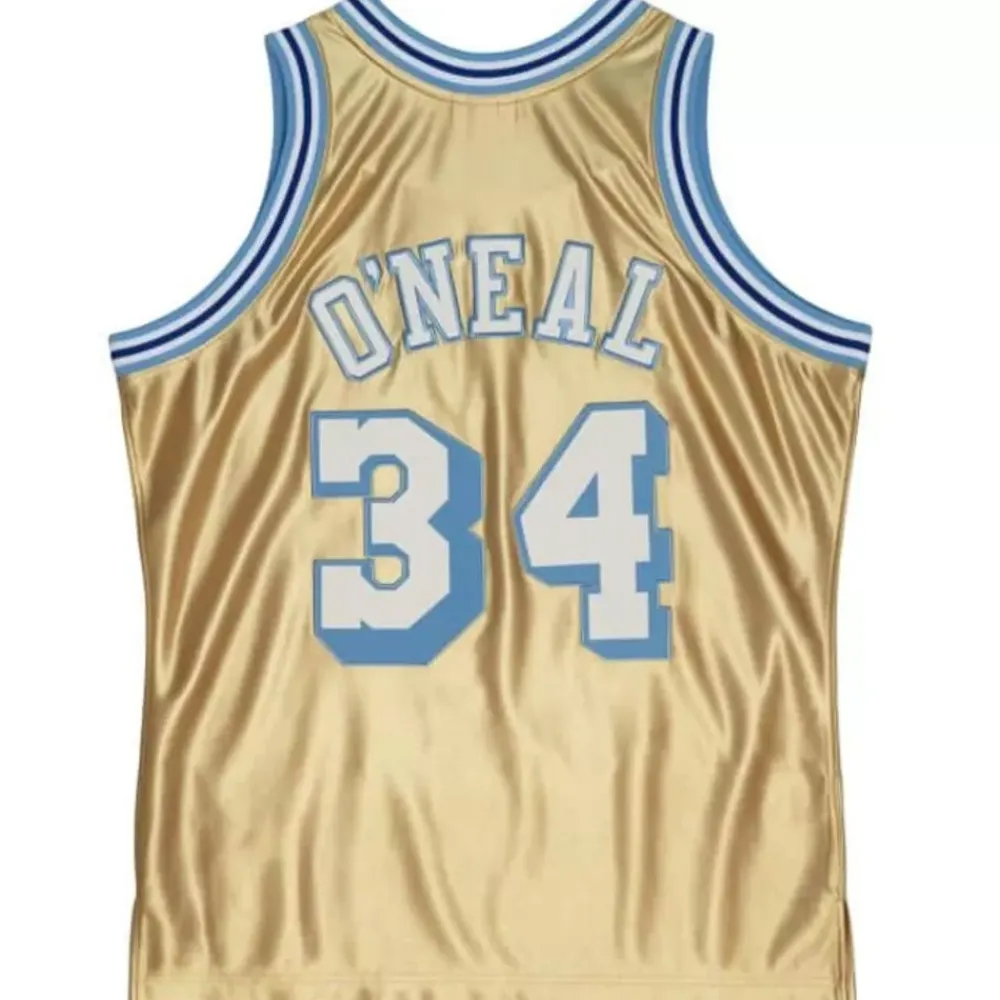 Jerseys Mitchell & Ness -75Th Anniversary Gold Swingman Shaquille O'Neal Los Angeles Lakers 1996-97 Jersey