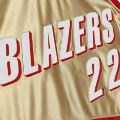 Jerseys Mitchell & Ness -75Th Anniversary Gold Swingman Clyde Drexler Portland Trail Blazers 1991-92 Jersey