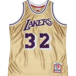 Jerseys Mitchell & Ness -75Th Anniversary Gold Swingman Magic Johnson Los Angeles Lakers 1984-85 Jersey