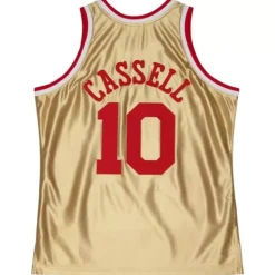 Jerseys Mitchell & Ness -75Th Anniversary Gold Swingman Sam Cassell Houston Rockets 1993-94 Jersey