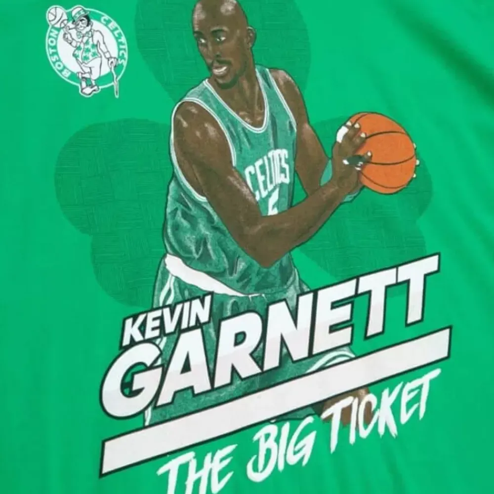 Apparel Mitchell & Ness T-Shirts & Tops-The Big Ticket Tee Boston Celtics Kevin Garnett