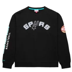 Apparel Mitchell & Ness Hoodies & Sweatshirts-There And Back Fleece Crew San Antonio Spurs