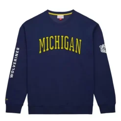 Apparel Mitchell & Ness Hoodies & Sweatshirts-There And Back Fleece Crew University Of Michigan