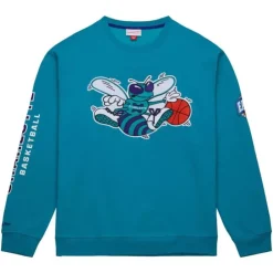 Apparel Mitchell & Ness Hoodies & Sweatshirts-There And Back Fleece Crew Charlotte Hornets