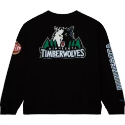 Apparel Mitchell & Ness Hoodies & Sweatshirts-There And Back Fleece Crew Minnesota Timberwolves