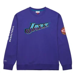 Apparel Mitchell & Ness Hoodies & Sweatshirts-There And Back Fleece Crew Utah Jazz