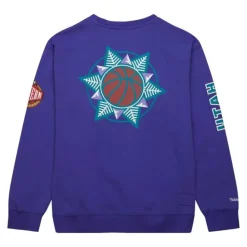 Apparel Mitchell & Ness Hoodies & Sweatshirts-There And Back Fleece Crew Utah Jazz