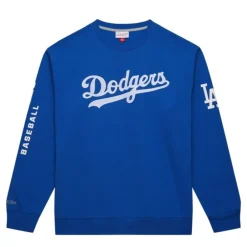 Apparel Mitchell & Ness Hoodies & Sweatshirts-There And Back Fleece Crew Current Logo Los Angeles Dodgers