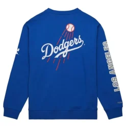 Apparel Mitchell & Ness Hoodies & Sweatshirts-There And Back Fleece Crew Current Logo Los Angeles Dodgers