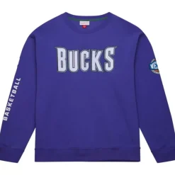 Apparel Mitchell & Ness Hoodies & Sweatshirts-There And Back Fleece Crew Milwaukee Bucks
