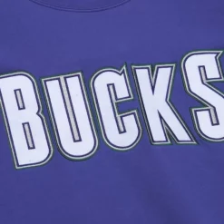 Apparel Mitchell & Ness Hoodies & Sweatshirts-There And Back Fleece Crew Milwaukee Bucks