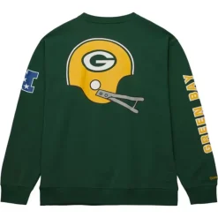Apparel Mitchell & Ness Hoodies & Sweatshirts-There And Back Fleece Crew Green Bay Packers