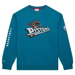 Apparel Mitchell & Ness Hoodies & Sweatshirts-There And Back Fleece Crew Detroit Pistons