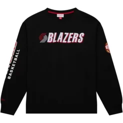 Apparel Mitchell & Ness Hoodies & Sweatshirts-There And Back Fleece Crew Portland Trail Blazers