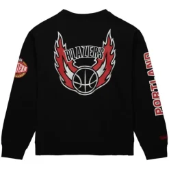 Apparel Mitchell & Ness Hoodies & Sweatshirts-There And Back Fleece Crew Portland Trail Blazers