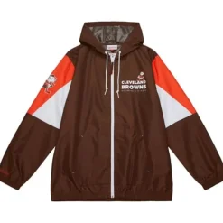 Apparel Mitchell & Ness Jackets & Outerwear-Throw It Back Full Zip Windbreaker Cleveland Browns