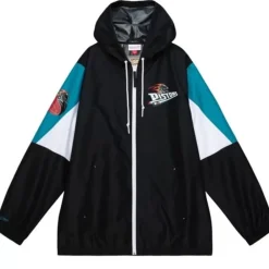 Apparel Mitchell & Ness Jackets & Outerwear-Throw It Back Full Zip Windbreaker Detroit Pistons
