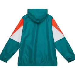 Apparel Mitchell & Ness Jackets & Outerwear-Throw It Back Full Zip Windbreaker Miami Dolphins