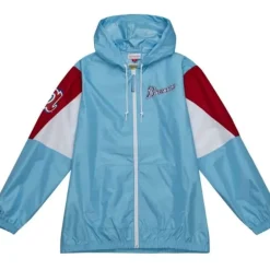 Apparel Mitchell & Ness Jackets & Outerwear-Throw It Back Full Zip Windbreaker Atlanta Braves