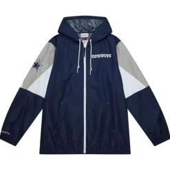 Apparel Mitchell & Ness Jackets & Outerwear-Throw It Back Full Zip Windbreaker Dallas Cowboys