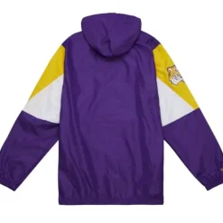 Apparel Mitchell & Ness Jackets & Outerwear-Throw It Back Full Zip Windbreaker Louisiana State University