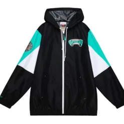 Apparel Mitchell & Ness Jackets & Outerwear-Throw It Back Full Zip Windbreaker Vancouver Grizzlies