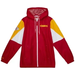 Apparel Mitchell & Ness Jackets & Outerwear-Throw It Back Full Zip Windbreaker Kansas City Chiefs