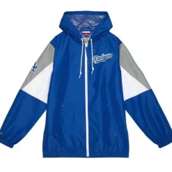 Apparel Mitchell & Ness Jackets & Outerwear-Throw It Back Full Zip Windbreaker Los Angeles Dodgers