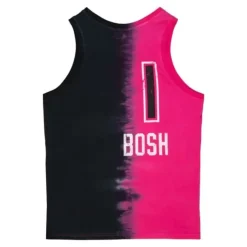 Apparel Mitchell & Ness T-Shirts & Tops-Tie Dye Cotton N&N Tank Miami Heat Chris Bosh