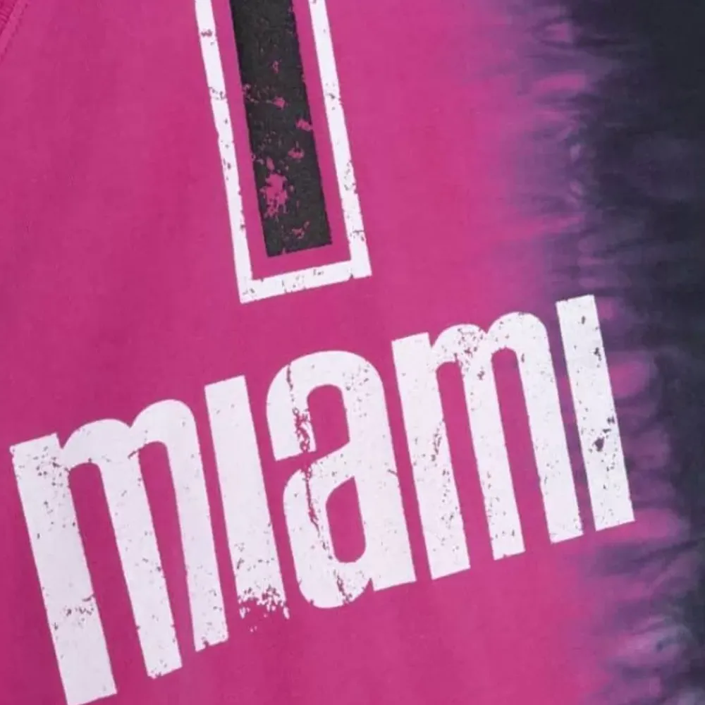 Apparel Mitchell & Ness T-Shirts & Tops-Tie Dye Cotton N&N Tank Miami Heat Chris Bosh
