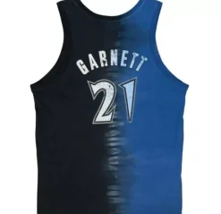 Apparel Mitchell & Ness T-Shirts & Tops-Tie Dye Cotton N&N Tank Minnesota Timberwolves Kevin Garnett