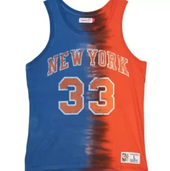 Apparel Mitchell & Ness T-Shirts & Tops-Tie Dye Cotton N&N Tank New York Knicks Patrick Ewing