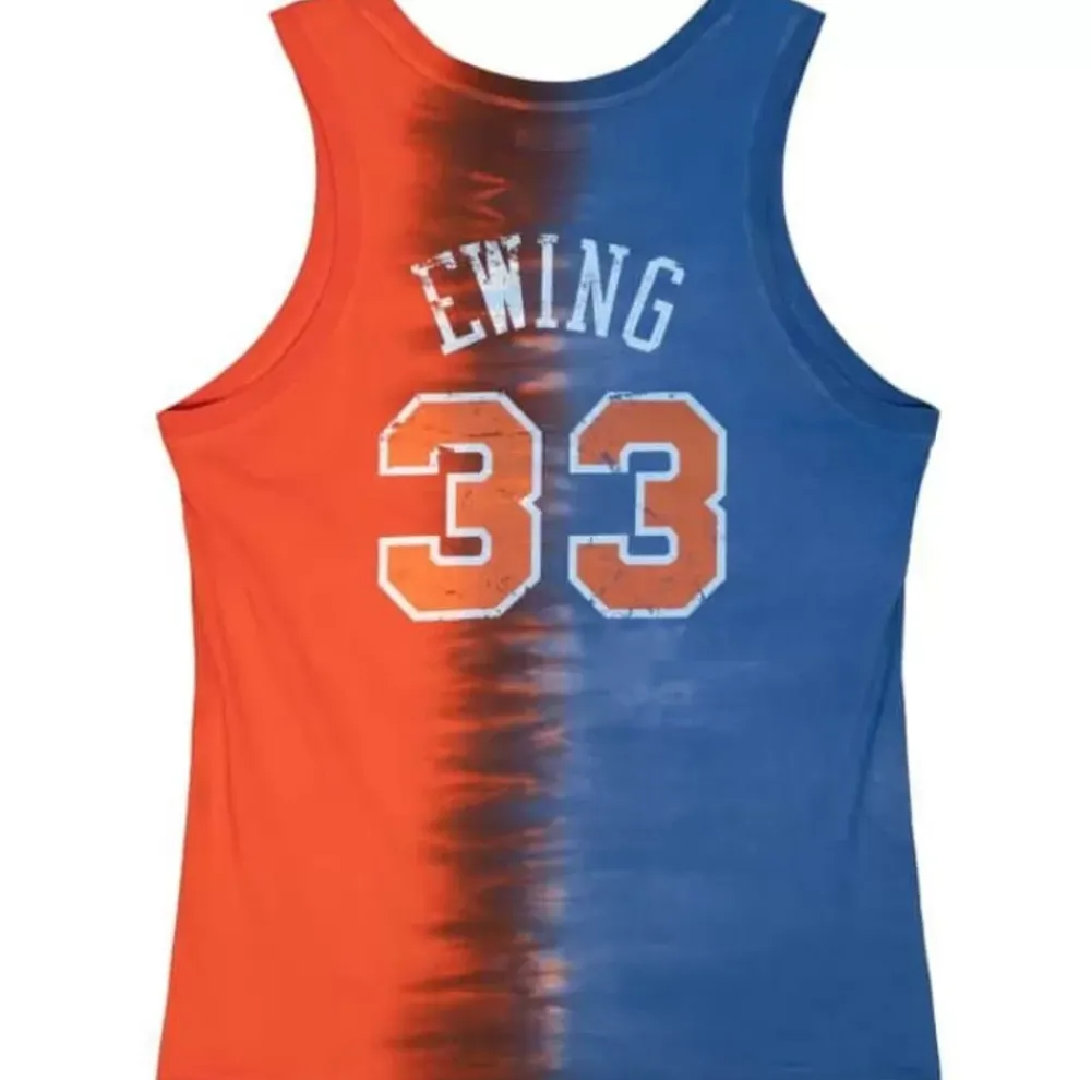 Apparel Mitchell & Ness T-Shirts & Tops-Tie Dye Cotton N&N Tank New York Knicks Patrick Ewing