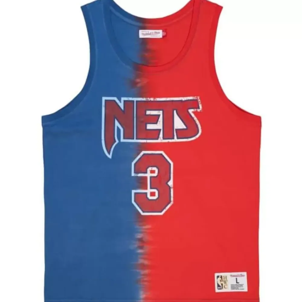 Apparel Mitchell & Ness T-Shirts & Tops-Tie Dye Cotton N&N Tank New Jersey Nets Drazen Petrovic